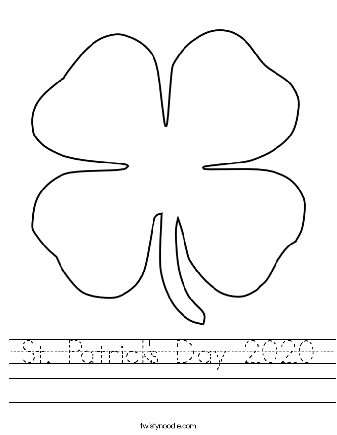 St. Patrick's Day 2020 Worksheet