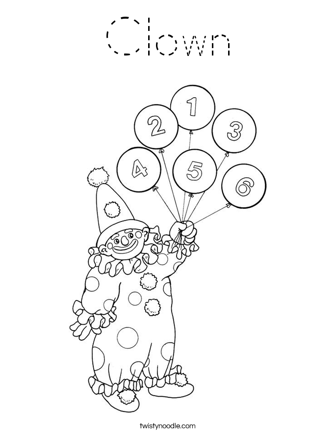Clown Coloring Page