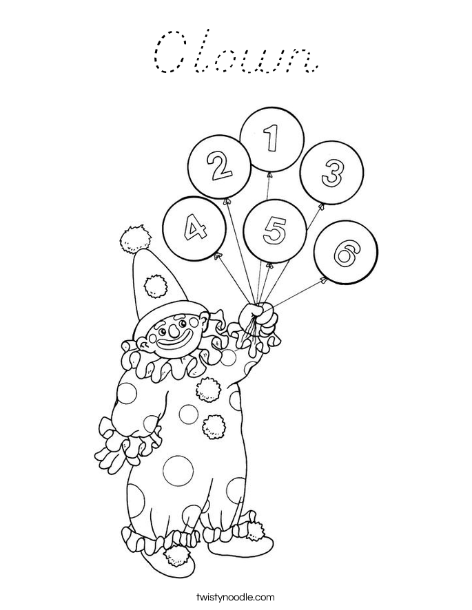 Clown Coloring Page