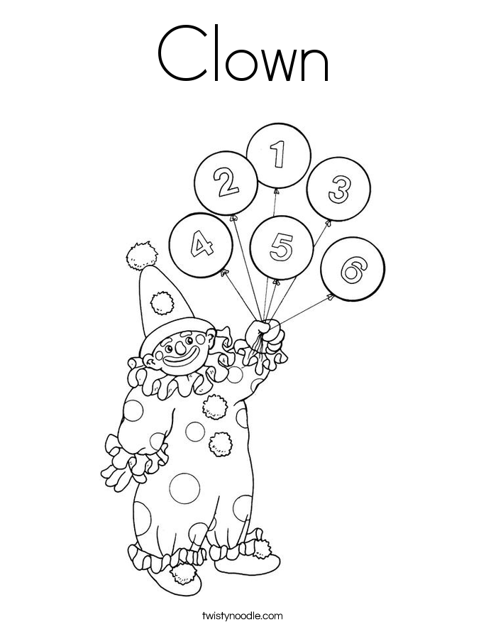 Clown Coloring Page