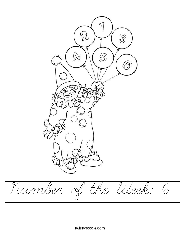 Number of the Week: 6 Worksheet