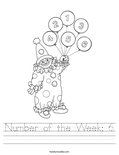 Number of the Week: 6 Worksheet