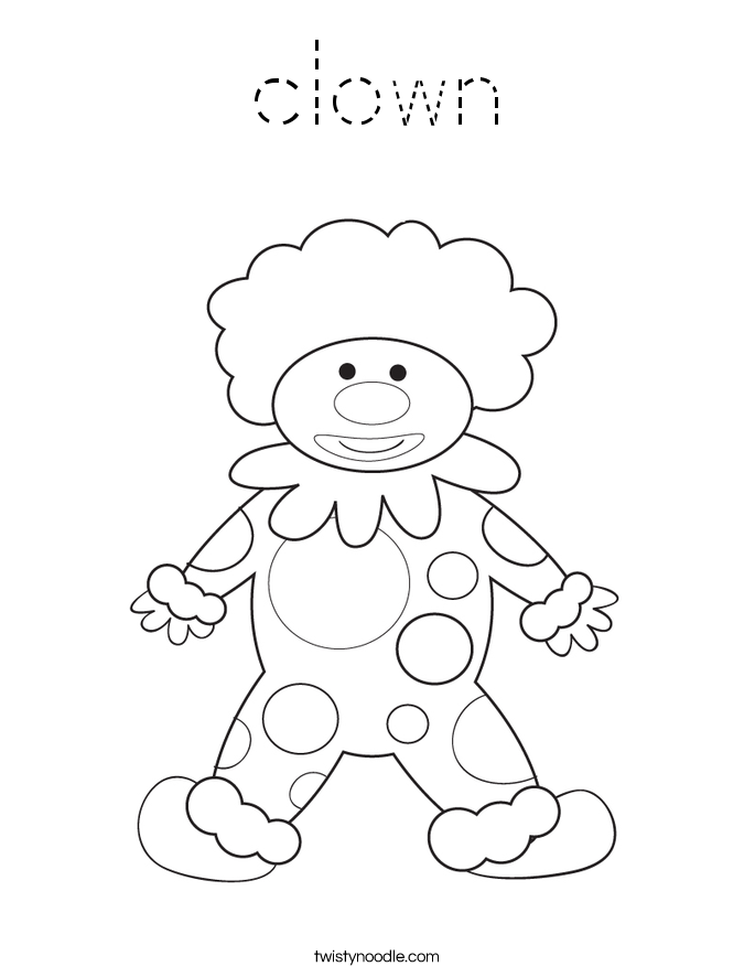 clown Coloring Page