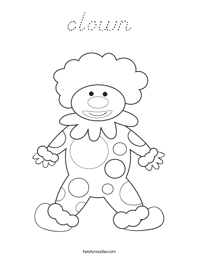 clown Coloring Page