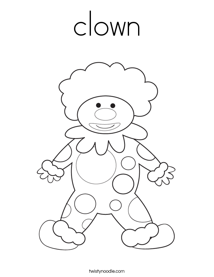 clown Coloring Page
