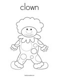 clown Coloring Page