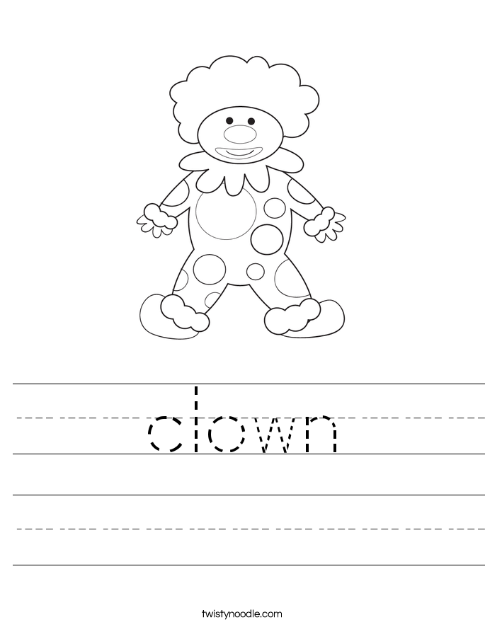 clown Worksheet