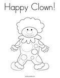 Happy Clown!Coloring Page