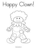 Happy Clown Coloring Page