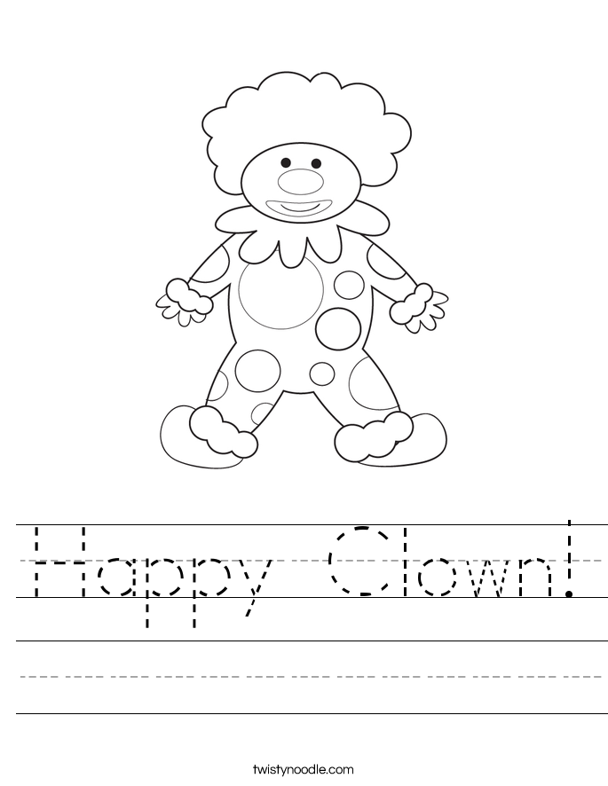 Happy Clown! Worksheet