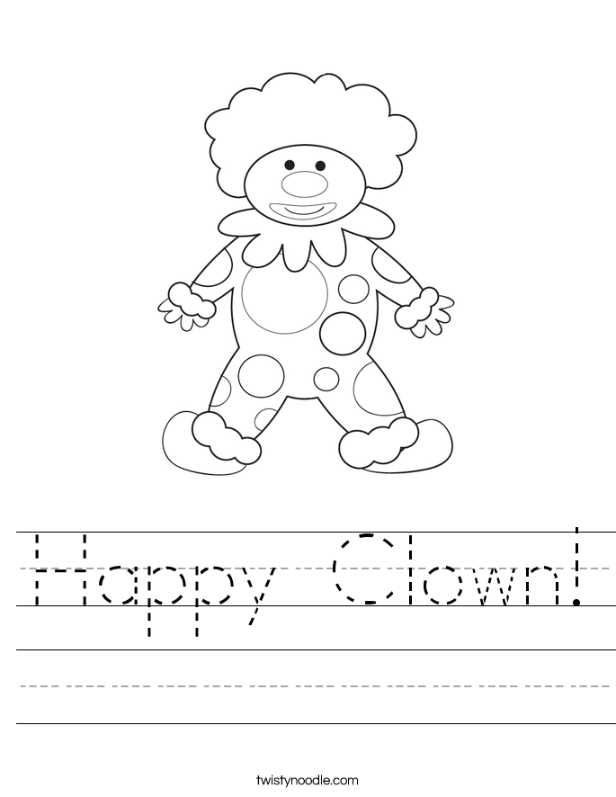 Clown Is A Noun Worksheet