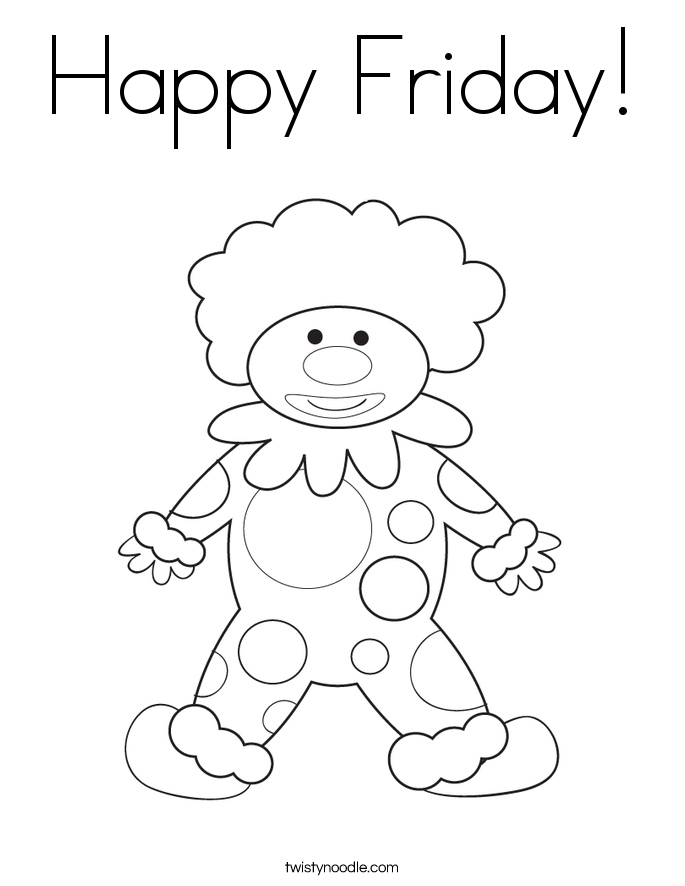 Happy Friday! Coloring Page