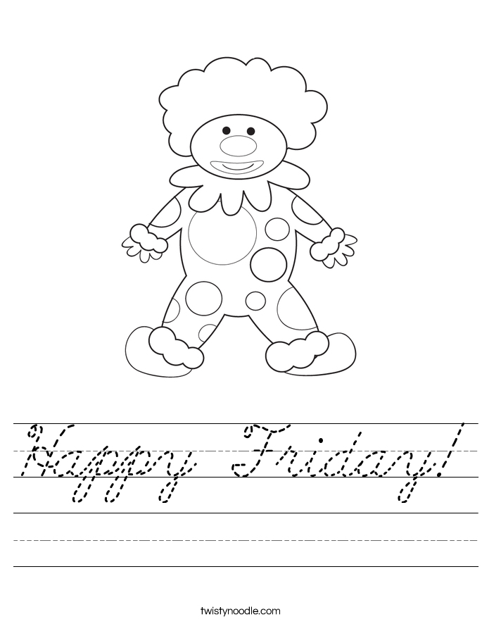 Happy Friday! Worksheet