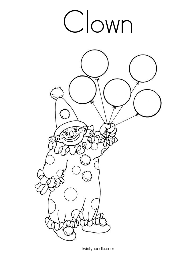 Clown Coloring Page