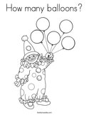 How many balloons Coloring Page
