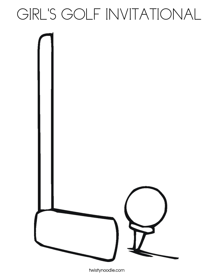  GIRL'S GOLF INVITATIONAL Coloring Page