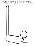  GIRL'S GOLF INVITATIONAL Coloring Page
