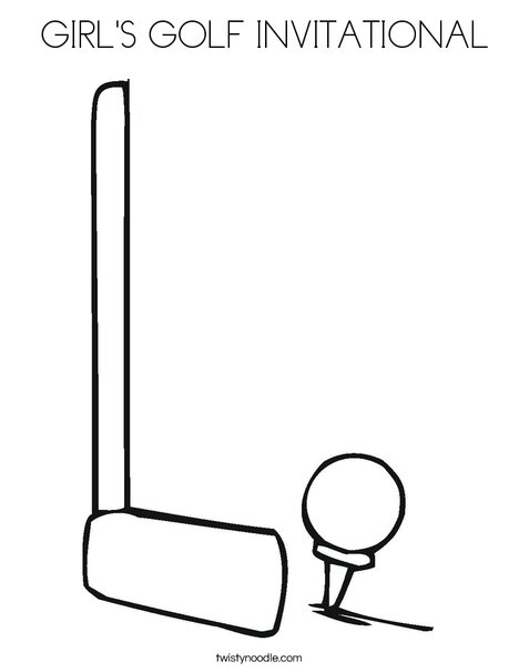 Club and ball Coloring Page