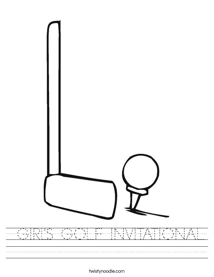 GIRL'S GOLF INVITATIONAL Worksheet