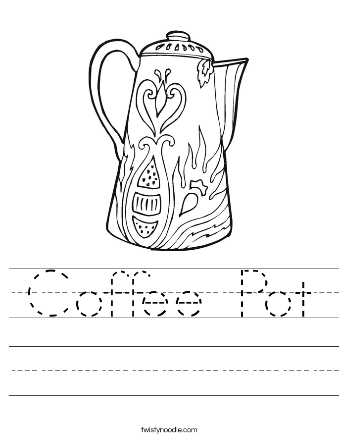 Coffee Pot Worksheet