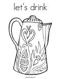let's drink Coloring Page