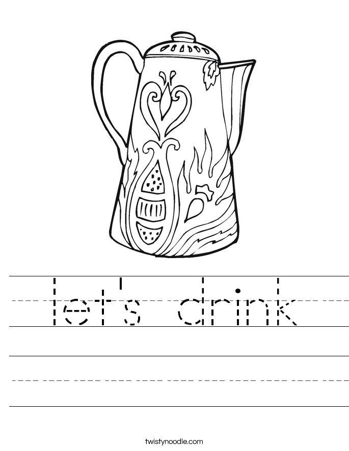 let's drink Worksheet