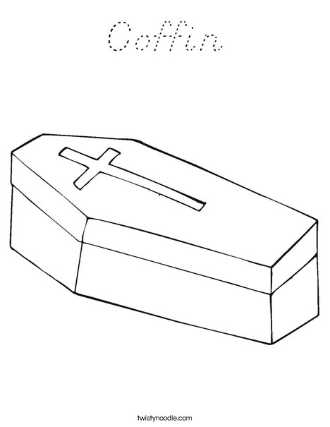 Coffin Coloring Page