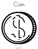 Coin Coloring Page