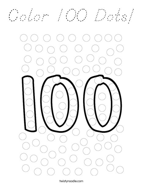 Color 100 Dots! Coloring Page