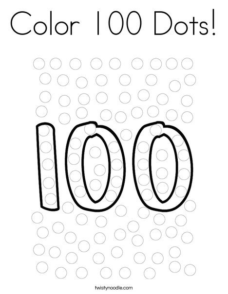 Color 100 Dots! Coloring Page