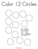 Color 12 Circles Coloring Page