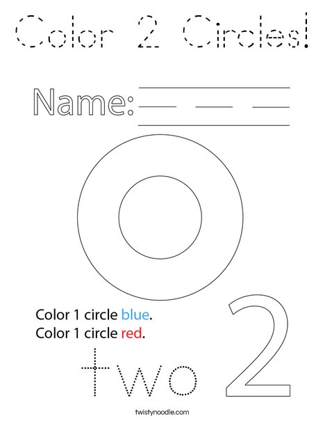 Color 2 Circles! Coloring Page