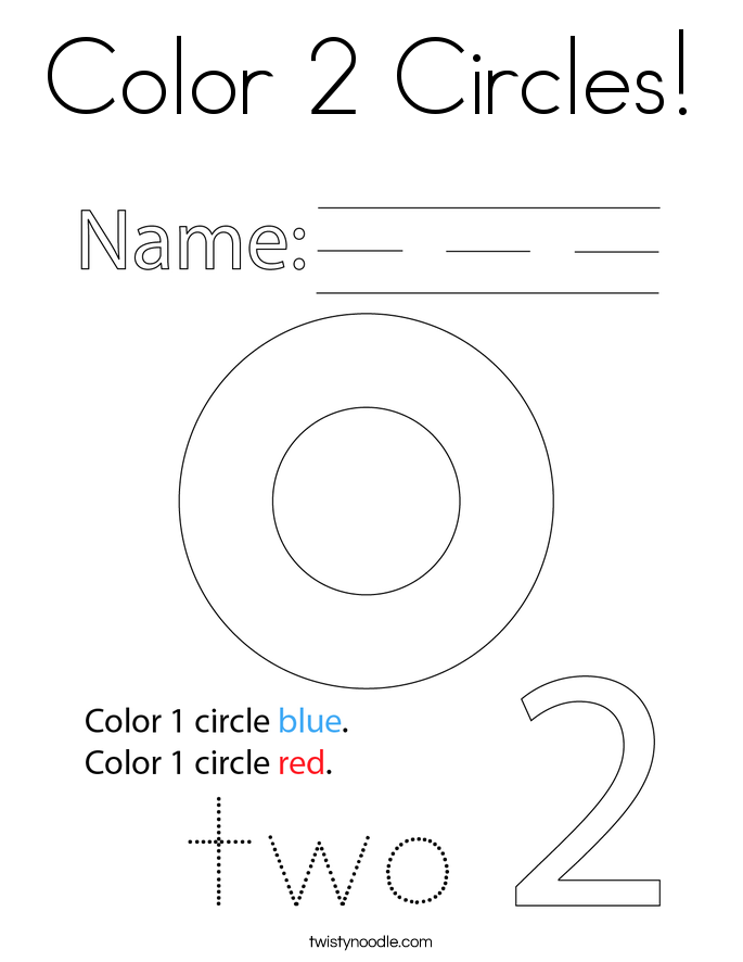 Color 2 Circles! Coloring Page