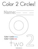 Color 2 Circles Coloring Page