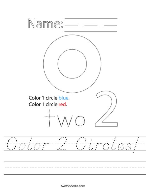 Color 2 Circles! Worksheet