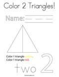 Color 2 Triangles! Coloring Page