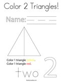 Color 2 Triangles Coloring Page