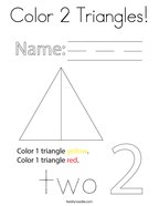 Color 2 Triangles Coloring Page