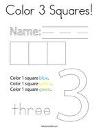 Color 3 Squares Coloring Page
