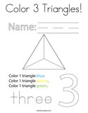 Color 3 Triangles Coloring Page