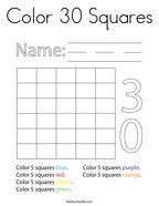 Numbers 21-30 Coloring Pages - Twisty Noodle