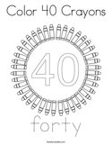 Color 40 Crayons Coloring Page