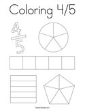 Coloring 4/5 Coloring Page