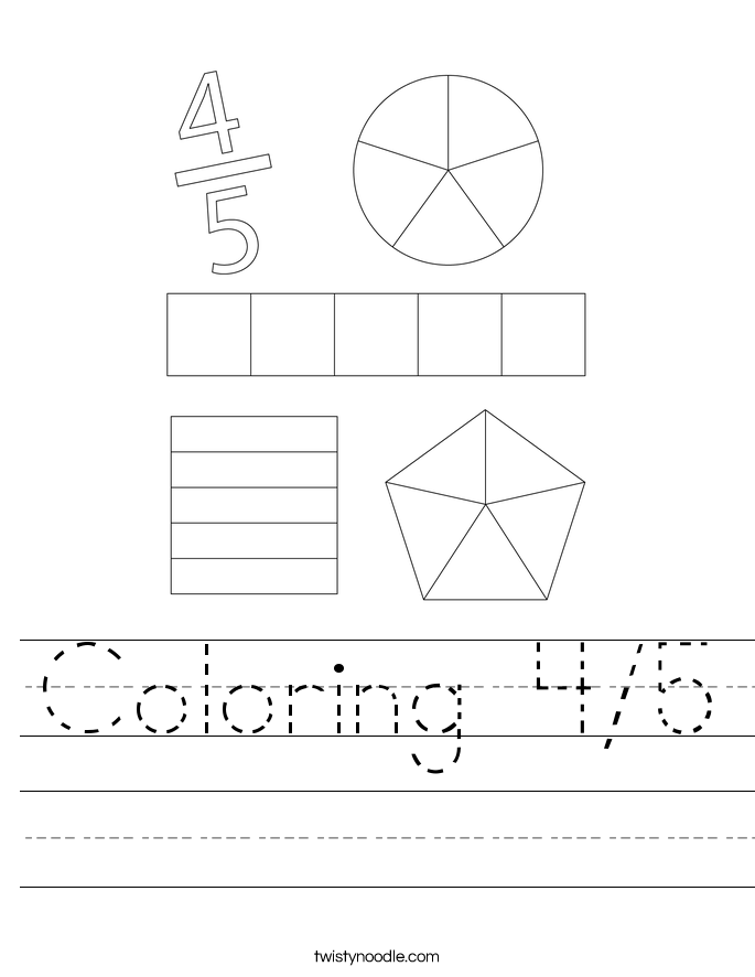 Coloring 4/5 Worksheet