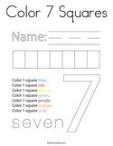 Color 7 Squares Coloring Page