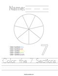 Color the 7 Sections Worksheet