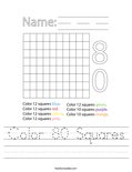 Color 80 Squares Worksheet