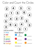 Color and Count the Circles Coloring Page