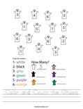 Color and Count the Ghosts Worksheet