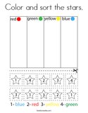 Color and sort the stars Coloring Page